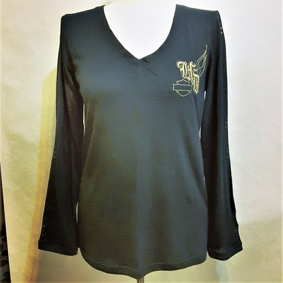 Harley-Davidson Tops - Black Aquila Tee